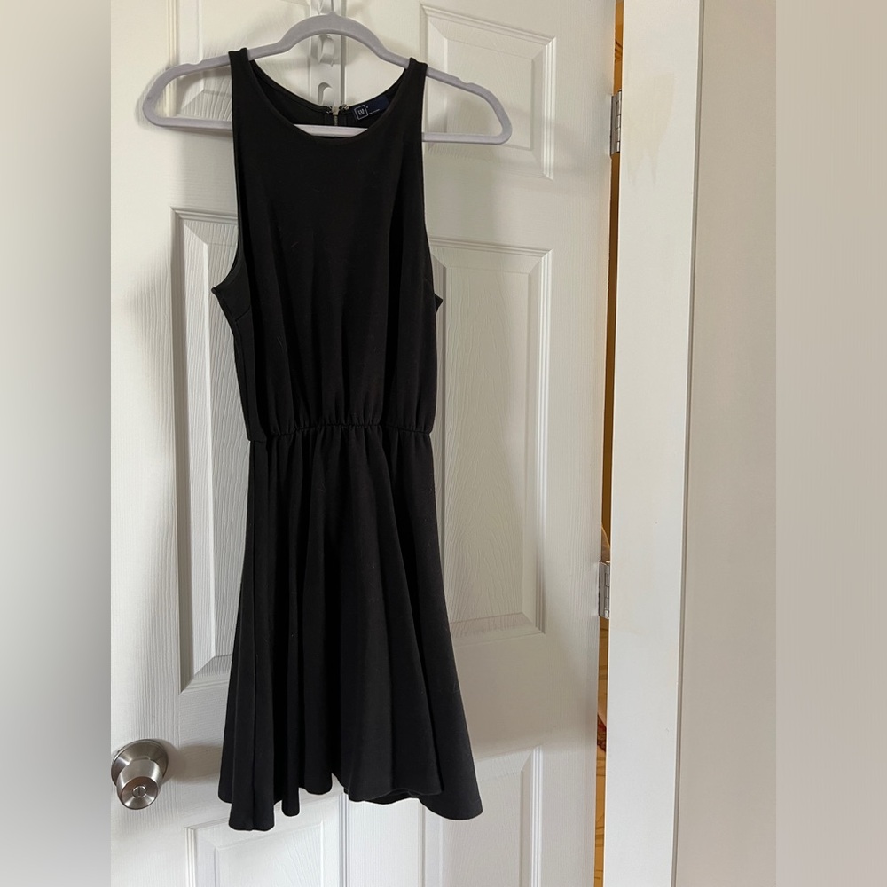 Small Gap black fit and flare dress